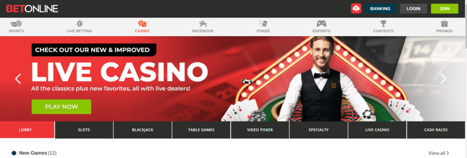 BetOnline Casino Screenshot